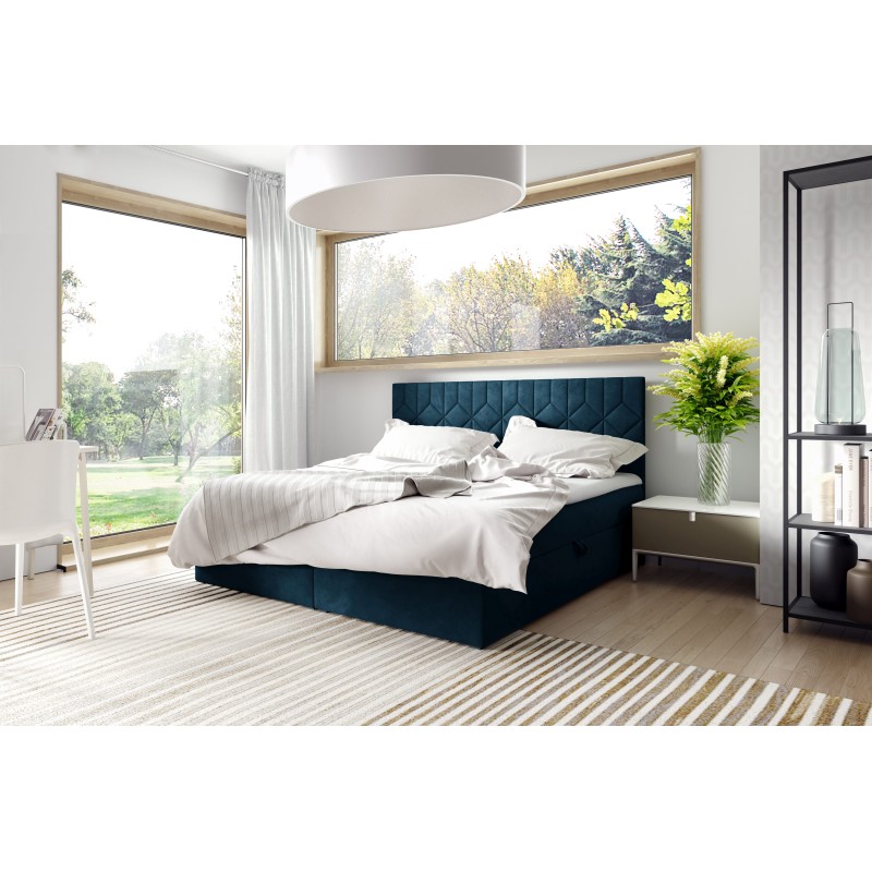 Zendo V continental bed with a bedding storage compartment, fabric Fresh 11 Zendo V continental bed with a bedding storage compartment, fabric Fresh 11