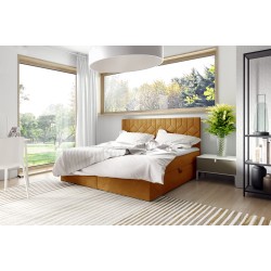 Kontinentalbett Zendo V mit Bettkasten Stoff Fresh 37