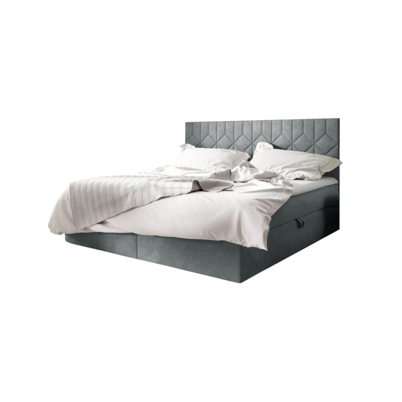 Zendo V continental bed with a bedding storage compartment in Fresh 32 fabric Zendo V continental bed with a bedding storage compartment in Fresh 32 fabric