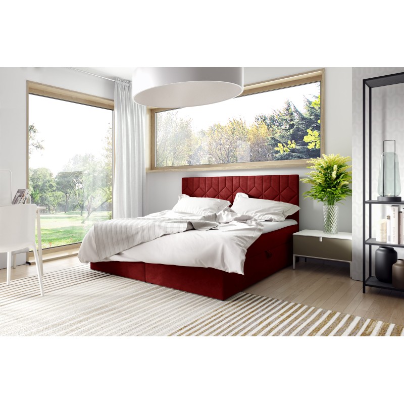 Zendo V continental bed with a bedding container, fabric Fresh 8 Zendo V continental bed with a bedding container, fabric Fresh 8
