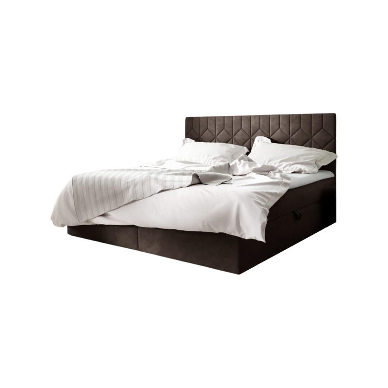 Zendo V continental bed with a bedding storage compartment, fabric Fresh 4 Zendo V continental bed with a bedding storage compartment, fabric Fresh 4
