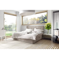 Continental bed Zendo V with bedding storage, fabric Fresh 2