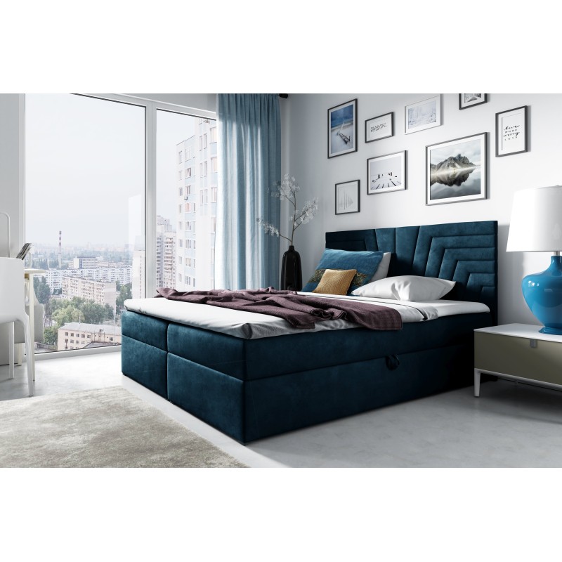 Zendo IV continental bed with a bedding container, fabric Fresh 11 Zendo IV continental bed with a bedding container, fabric Fresh 11