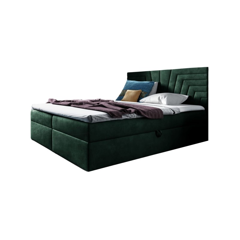 Zendo IV continental bed with bedding storage in Fresh 13 fabric Zendo IV continental bed with bedding storage in Fresh 13 fabric