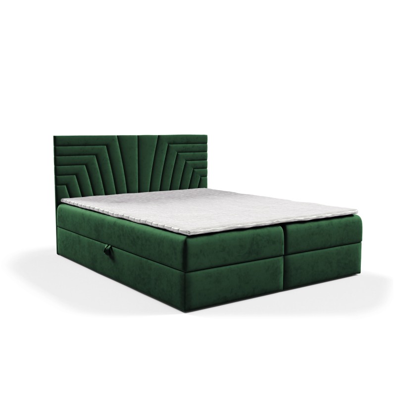 Zendo IV continental bed with bedding storage in Fresh 13 fabric Zendo IV continental bed with bedding storage in Fresh 13 fabric
