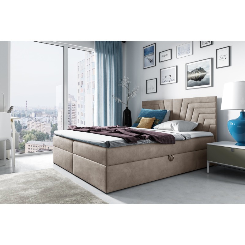 Continental bed Zendo IV with bedding storage fabric Fresh 2 Continental bed Zendo IV with bedding storage fabric Fresh 2
