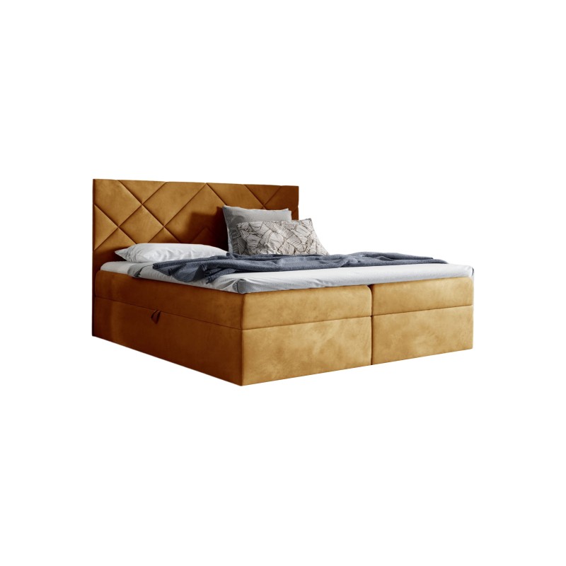Zendo III continental bed with a storage compartment for bedding, fabric Fresh 37 Zendo III continental bed with a storage compartment for bedding, fabric Fresh 37