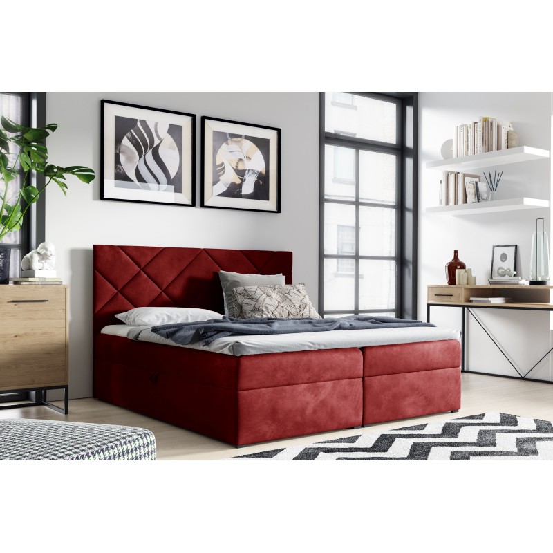 Zendo III continental bed with a storage container for bedding, fabric Fresh 8 Zendo III continental bed with a storage container for bedding, fabric Fresh 8