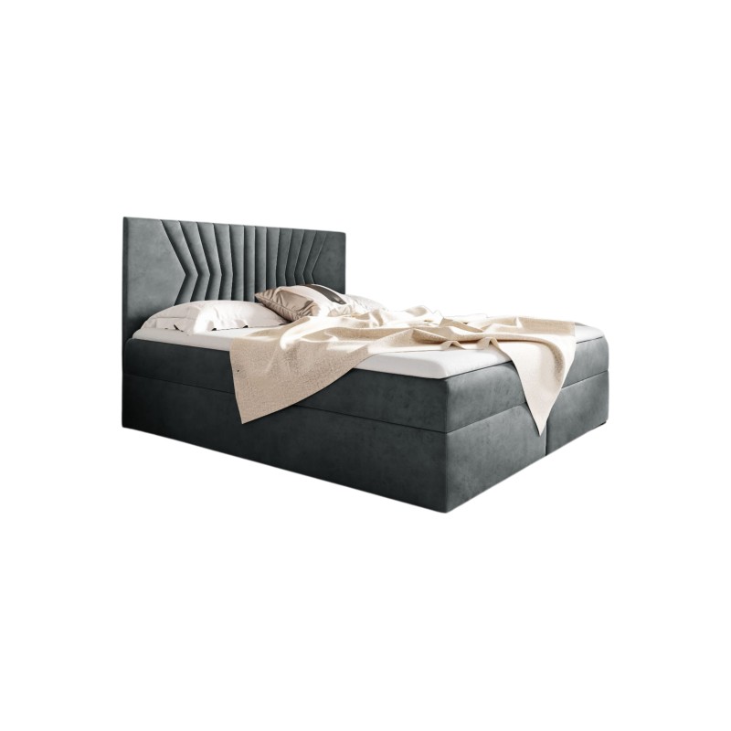 Zendo II continental bed with a bedding container in Fresh 32 fabric Zendo II continental bed with a bedding container in Fresh 32 fabric