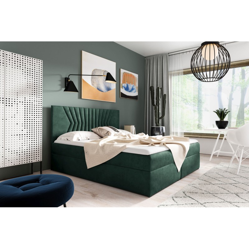Zendo II continental bed with a storage compartment for bedding, fabric Fresh 13 Zendo II continental bed with a storage compartment for bedding, fabric Fresh 13