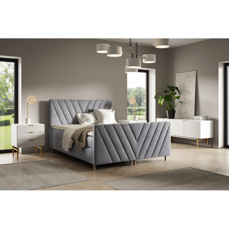 Cama continental Karo Plus con contenedor para ropa de cama tela Fresh 32 Cama continental Karo Plus con contenedor para ropa de cama tela Fresh 32