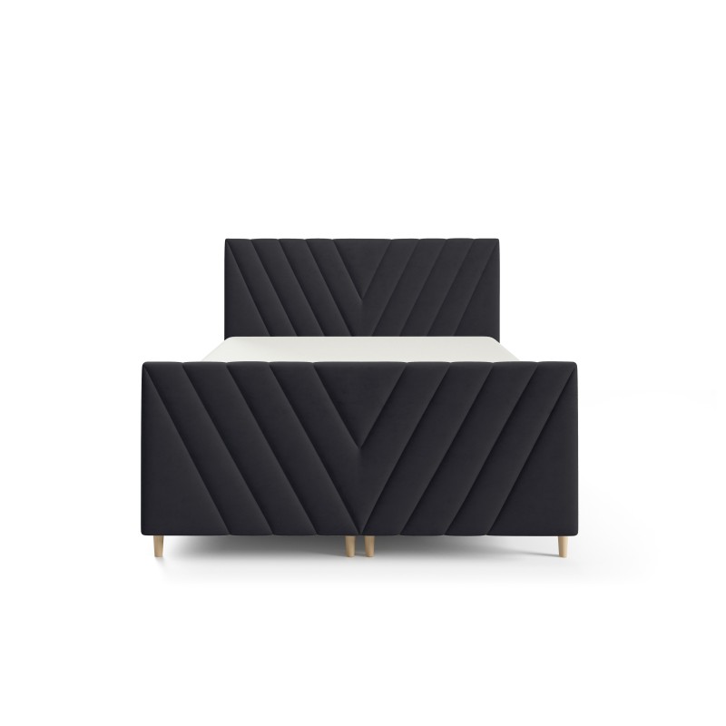 Cama continental Karo Plus con contenedor para ropa de cama, tela Fresh 17 Cama continental Karo Plus con contenedor para ropa de cama, tela Fresh 17