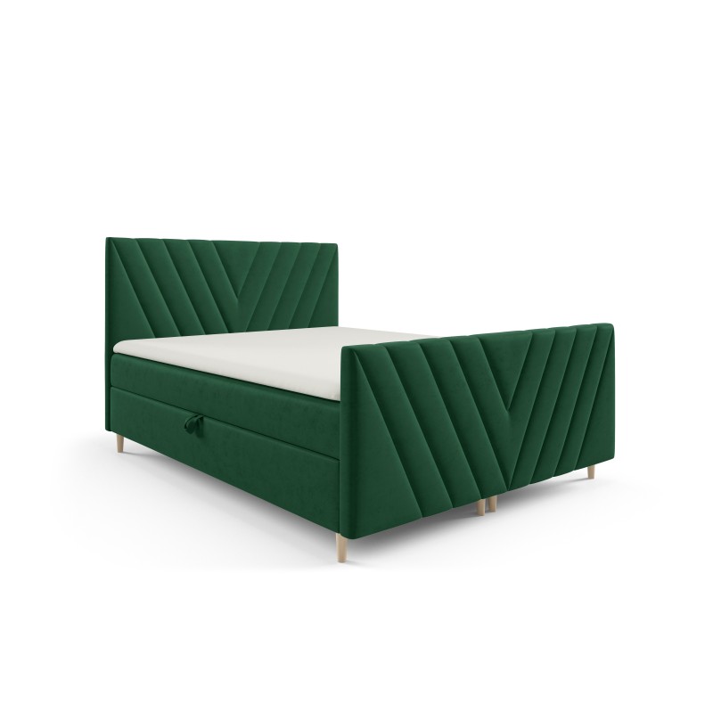 Cama continental Karo Plus con contenedor para ropa de cama, tela Fresh 13 Cama continental Karo Plus con contenedor para ropa de cama, tela Fresh 13