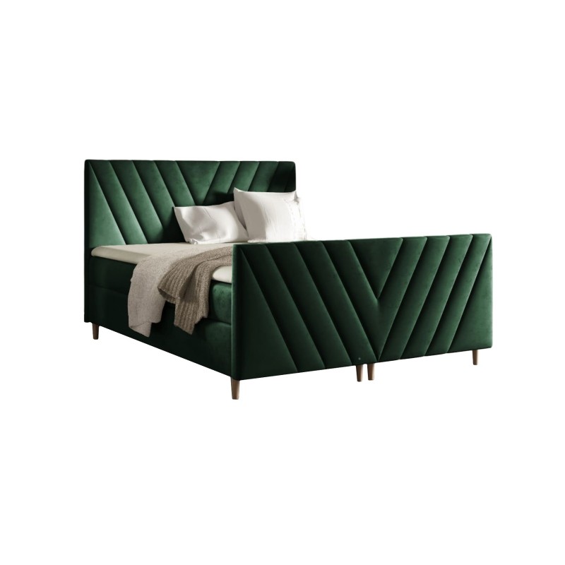 Cama continental Karo Plus con contenedor para ropa de cama, tela Fresh 13 Cama continental Karo Plus con contenedor para ropa de cama, tela Fresh 13