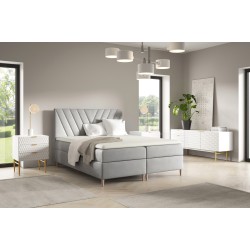 Continental bed Karo with bedding storage, fabric Fresh 84