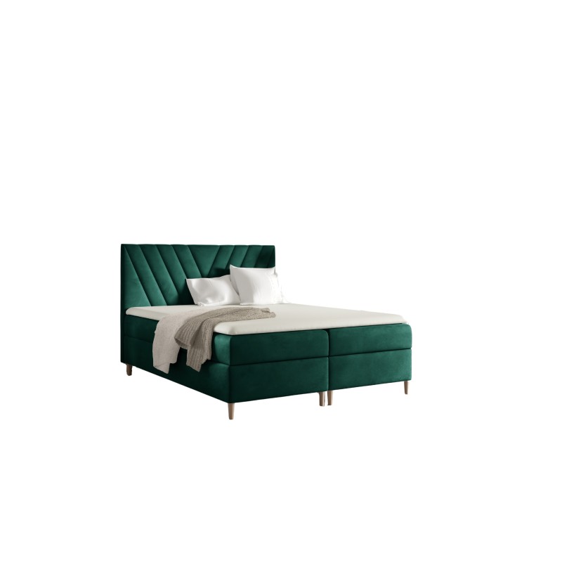 Cama continental Karo con contenedor para ropa de cama, tela Fresh 37 Cama continental Karo con contenedor para ropa de cama, tela Fresh 37