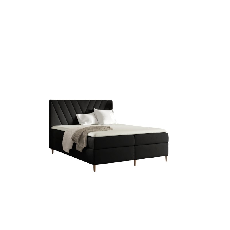 Cama continental Karo con contenedor para ropa de cama, tela Fresh 17 Cama continental Karo con contenedor para ropa de cama, tela Fresh 17