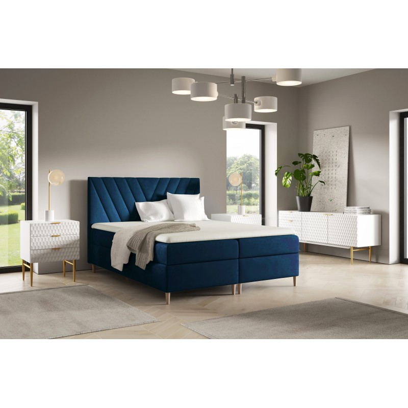 Kontinentalbett Karo mit Bettkasten Stoff Fresh 11 Kontinentalbett Karo mit Bettkasten Stoff Fresh 11