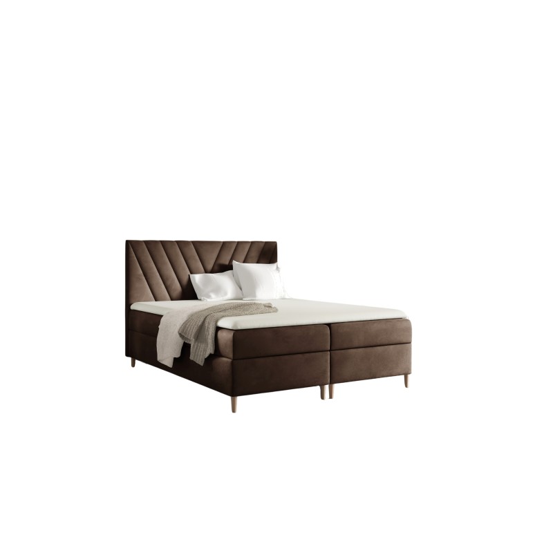 Cama continental Karo con compartimento para ropa de cama, tela Fresh 4 Cama continental Karo con compartimento para ropa de cama, tela Fresh 4
