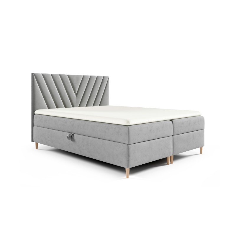 Cama continental Karo con compartimento para ropa de cama, tela Fresh 4 Cama continental Karo con compartimento para ropa de cama, tela Fresh 4
