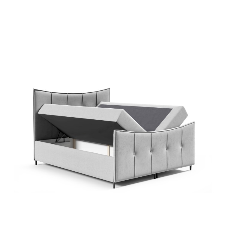 Elmo Lux continental bed with a storage compartment for bedding, fabric Fresh 13 Elmo Lux continental bed with a storage compartment for bedding, fabric Fresh 13