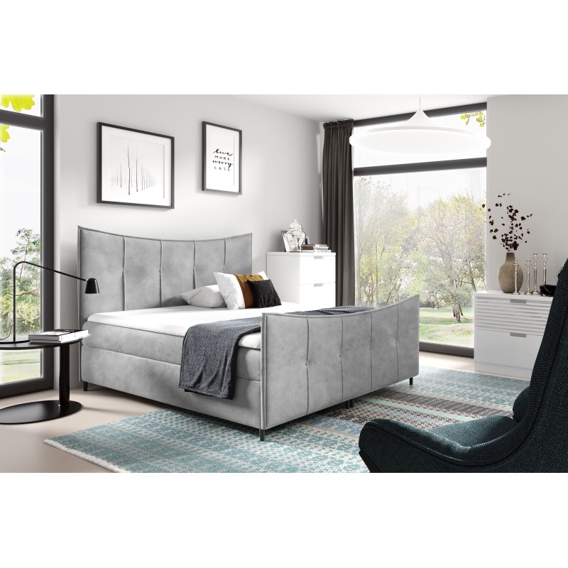 Continental bed Elmo Lux with a storage compartment for bedding, fabric Fresh 14 Continental bed Elmo Lux with a storage compartment for bedding, fabric Fresh 14