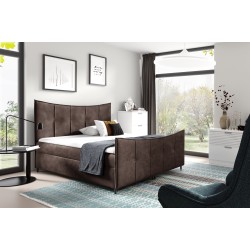 Elmo Lux continental bed with a storage compartment in Fresh 4 fabric