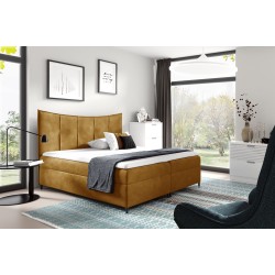 Elmo continental bed with bedding storage, fabric Fresh 37