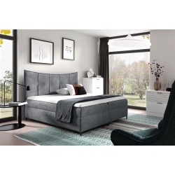 Elmo continental bed with bedding storage, fabric Fresh 32