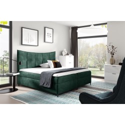 Elmo continental bed with a bedding storage compartment, fabric Fresh 13