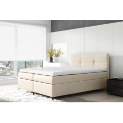 Continental bed Bari with a bedding container in fabric Soft 33