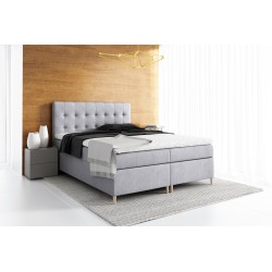 Continental bed Kavon with a bedding storage in Jasmine 81 fabric