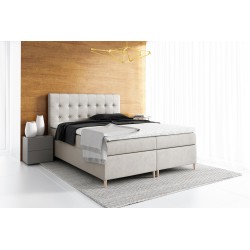 Kavon continental bed with bedding storage, fabric Jasmine 21