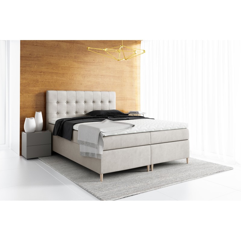 Kavon continental bed with bedding storage, fabric Jasmine 21