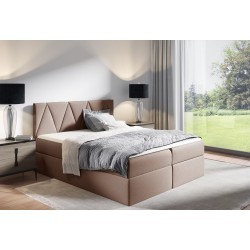 Continental bed Canto with bedding storage, fabric Rico 19