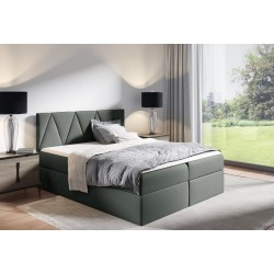 Continental bed Canto with a storage container for bedding, fabric Rico 23