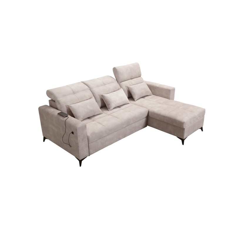 Luxury Zeni Corner Sofa with Sleeping Function in Velvet Fabric, Wave 10 | Your Place for Comfort Luxury Zeni Corner Sofa with Sleeping Function in Velvet Fabric, Wave 10 | Your Place for Comfort