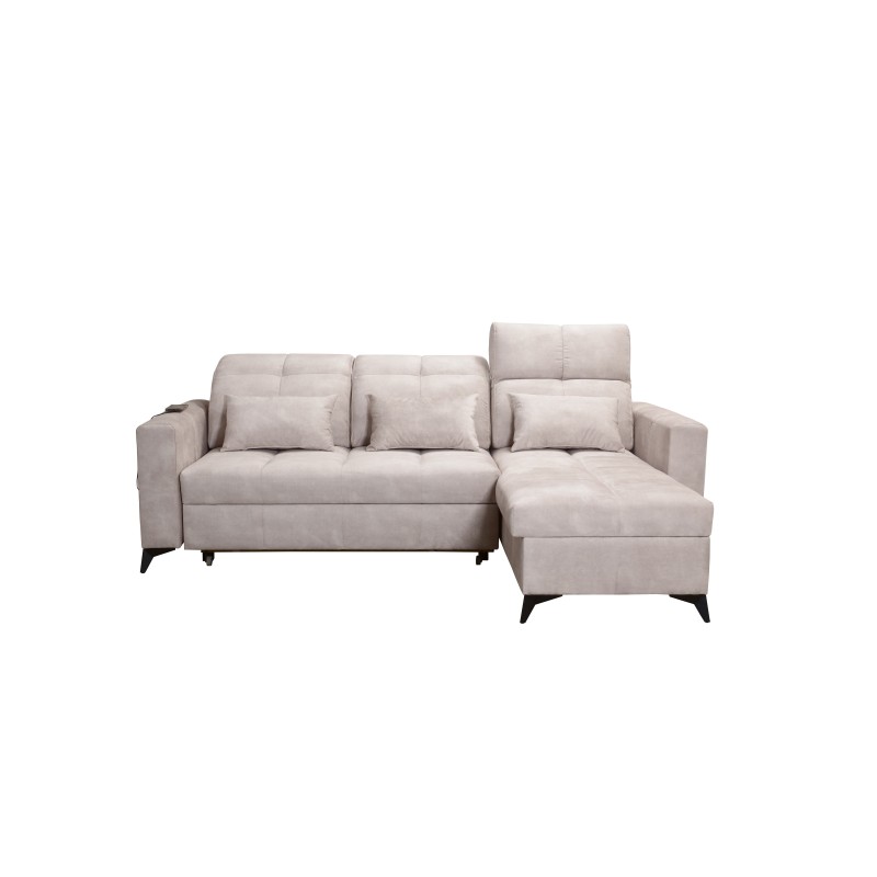 Luxury Zeni Corner Sofa with Sleeping Function in Velvet Fabric, Wave 12 | Your Place for Comfort Luxury Zeni Corner Sofa with Sleeping Function in Velvet Fabric, Wave 12 | Your Place for Comfort