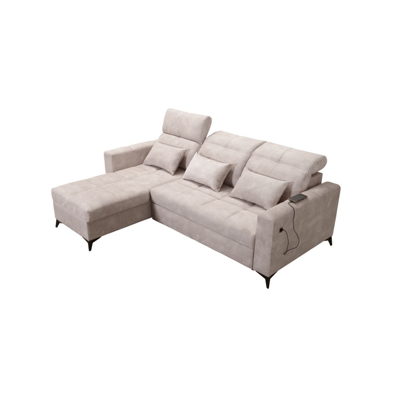 Luxury Zeni Corner Sofa with Sleeping Function in Velvet Fabric, Wave 1 | Your Place for Comfort Luxury Zeni Corner Sofa with Sleeping Function in Velvet Fabric, Wave 1 | Your Place for Comfort