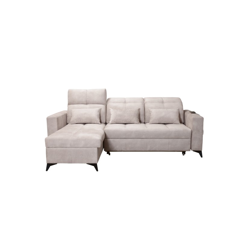 Luxury Zeni Corner Sofa with Sleeping Function in Velvet Fabric, Wave 1 | Your Place for Comfort Luxury Zeni Corner Sofa with Sleeping Function in Velvet Fabric, Wave 1 | Your Place for Comfort