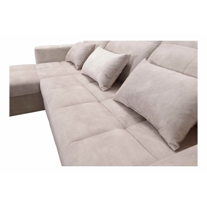 Luxury Zeni Corner Sofa with Sleeping Function in Velvet Fabric, Wave 6 | Your Place for Comfort Luxury Zeni Corner Sofa with Sleeping Function in Velvet Fabric, Wave 6 | Your Place for Comfort