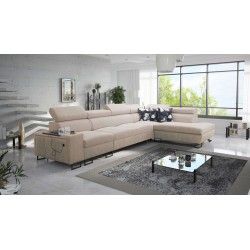 Prestige XI Maxi corner sofa with sleeping function and USB port | Upholstered Corner Sofa, Soft to the touch, Freya 210.04 + Ta