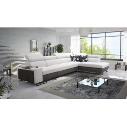 Narożnik Prestige XI Maxi z funkcją spania i portem usb tkanina Freya 210.18 + Tauro 8207
