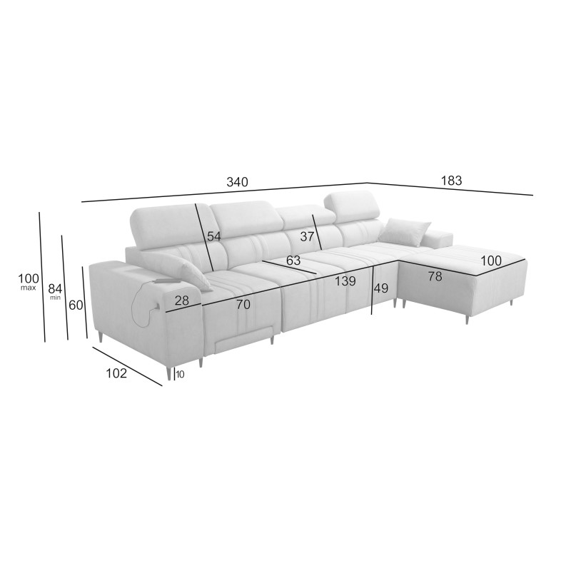 Verona XII Mix Corner Sofa with Sleeping Function Velvet, Vena 8 - elegance and comfort in one piece of furniture Verona XII Mix Corner Sofa with Sleeping Function Velvet, Vena 8 - elegance and comfort in one piece of furniture