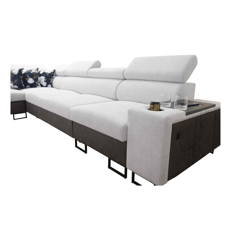 Narożnik Prestige XI Maxi z funkcją spania i portem usb tkanina Freya 210.18 + Tauro 8207 Narożnik Prestige XI Maxi z funkcją spania i portem usb tkanina Freya 210.18 + Tauro 8207
