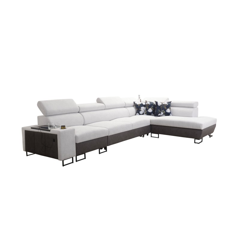 Esquina Prestige XI Mini con función de cama y puerto USB - Suave al tacto, Freya 210.02 + Tauro 8203 Esquina Prestige XI Mini con función de cama y puerto USB - Suave al tacto, Freya 210.02 + Tauro 8203