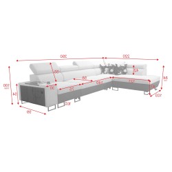 Esquinero Prestige XI Mini con función de cama y puerto USB - Suave al tacto, Freya 210.18 + Tauro 8207 Esquinero Prestige XI Mini con función de cama y puerto USB - Suave al tacto, Freya 210.18 + Tauro 8207