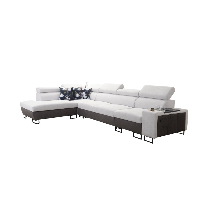 Esquina Prestige XI Mini con función de cama y puerto USB - Suave al tacto, Freya 210.02 + Tauro 8203 Esquina Prestige XI Mini con función de cama y puerto USB - Suave al tacto, Freya 210.02 + Tauro 8203