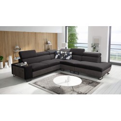 Narożnik Prestige IX z funkcją spania i portem usb tkanina Freya 210.25 + Tauro 8207
