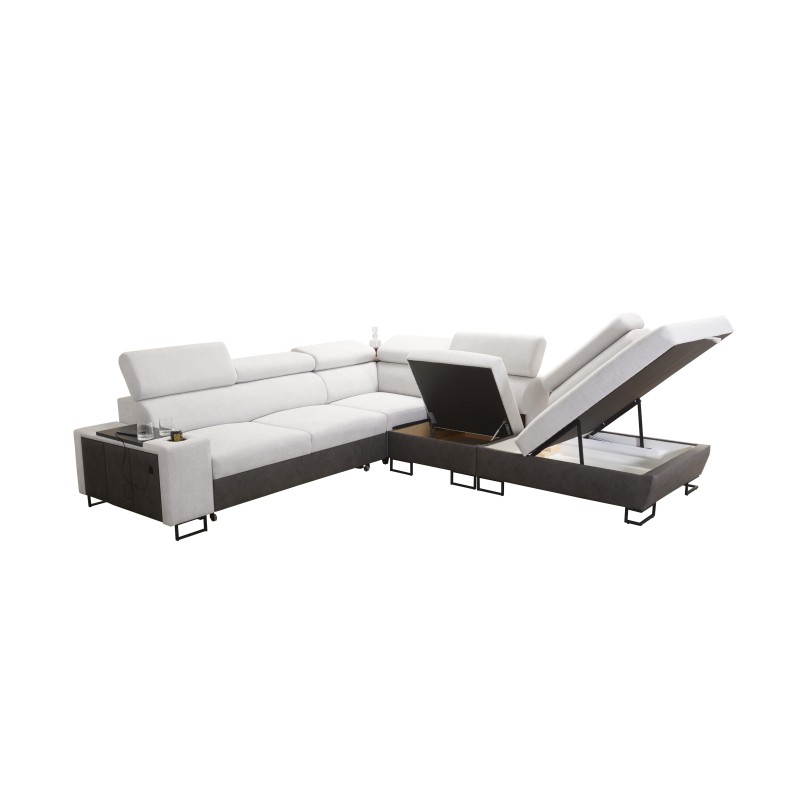 Esquina Prestige IX con función de cama y puerto USB - Suave al tacto, Freya 210.24 + Tauro 8207 Esquina Prestige IX con función de cama y puerto USB - Suave al tacto, Freya 210.24 + Tauro 8207